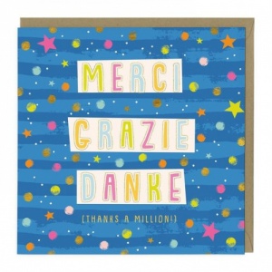 Mercie Grazie Danke Thank-You Card